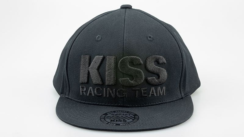 Cap KISS RACING TEAM Black/Black Free Size (57-60cm)
