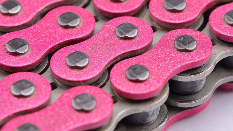 EK Chain 520SR-X2 110 Links Metallic Pink for motorcycles up to