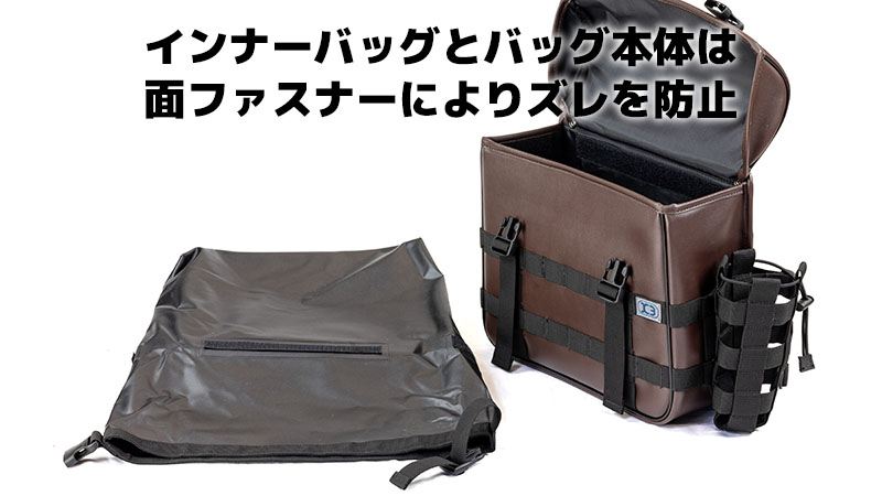 K3 Side Bag Water Protect WP03 PU Dark Brown 13L