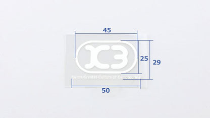 K3 転写ステッカ― ホワイト S/29×50mm 1枚