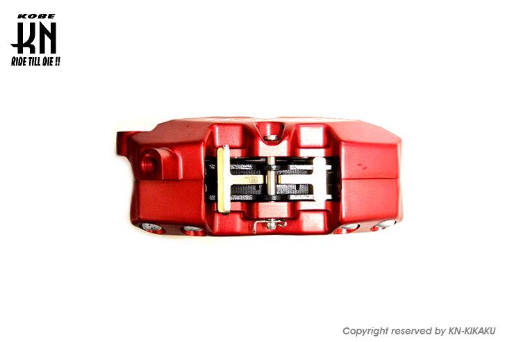 RCB 4POT ブレーキキャリパー R1 シリーズ レッド 40mmピッチ シグナスX等 バイク ブレーキ パーツ