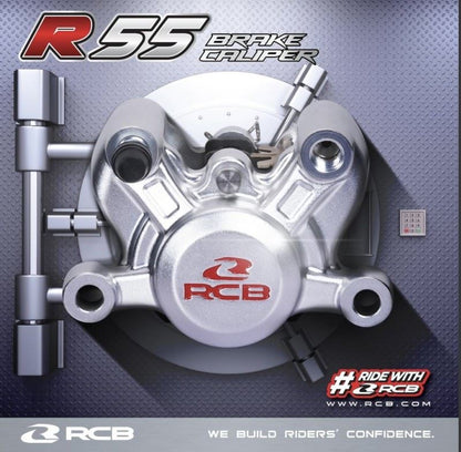RCB 2POT ブレーキキャリパー R55 シリーズ シルバー 84mmピッチ シグナスX等 バイク ブレーキ パーツ