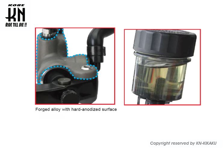 RCB マスターシリンダー RS-1 カーボン 右側/正ネジ M10 汎用 バイク ブレーキ パーツ