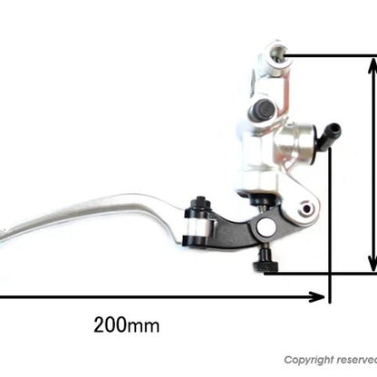 RCB 鍛造ラジアルポンプマスターシリンダー 右 シルバー ピストン径14mm 汎用