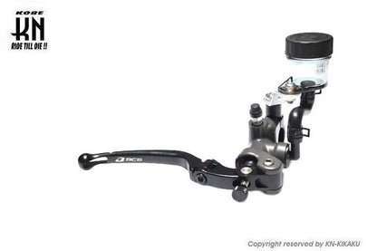 RCB 鍛造マスターシリンダー ロングレバー ブラック 右側/正ネジ M10 汎用 バイク ハンドル パーツ