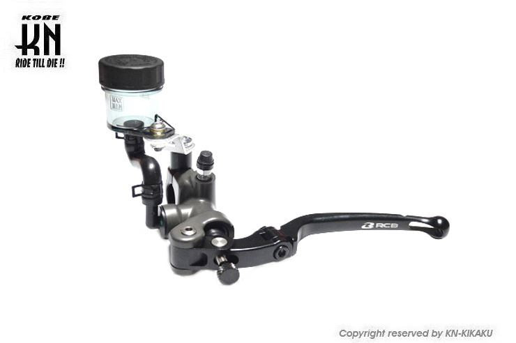RCB 鍛造マスターシリンダー ロングレバー ブラック 左側/正ネジ M10 汎用 バイク ハンドル パーツ