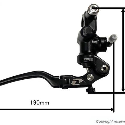 RCB 鍛造ラジアルポンプマスターシリンダー 右 ブラック ピストン径14mm 汎用