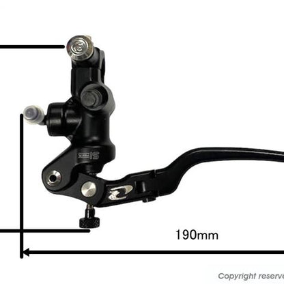 RCB 鍛造ラジアルポンプマスターシリンダー 左 ブラック ピストン径14mm 汎用