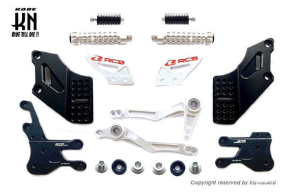 RCB バックステップ RS-1 ブラック/シルバー YZF-R25/R3 バイク
