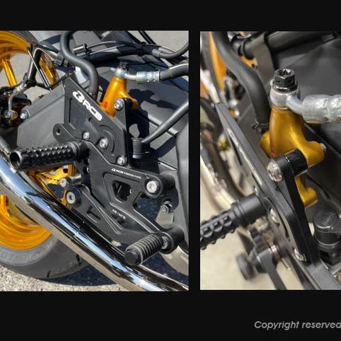 RCB Aluminum Rear Set Black YZF-R15 YZF-R125 MT125