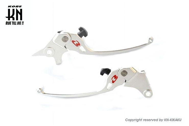 RCB アルミ調整式ブレーキレバー S3シリーズ シルバー GSX125/150 左右セット バイク ハンドル パーツ