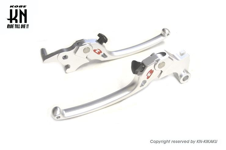 RCB アルミ調整式ブレーキレバー S3シリーズ シルバー R25/R3MT25/MT3 左右セット バイク ハンドル パーツ