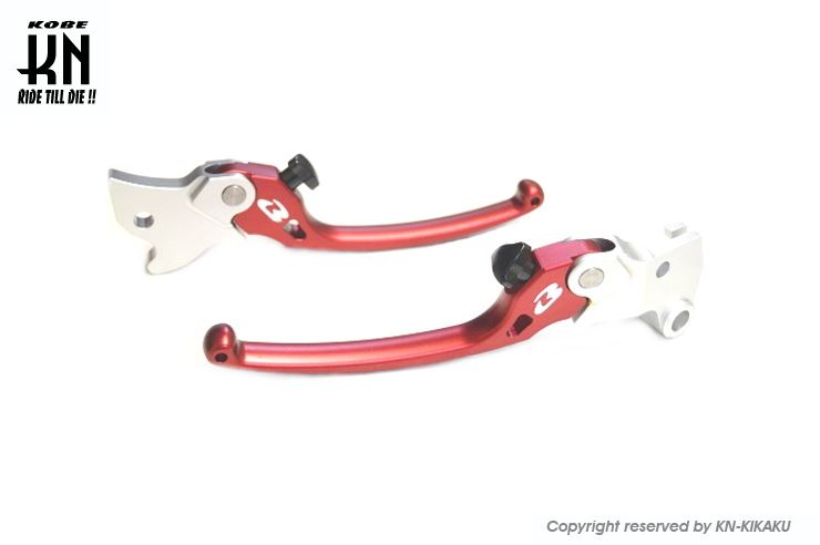RCB アルミ調整式ブレーキレバー S3シリーズ レッド R15/FZ150i 左右セット バイク ハンドル パーツ