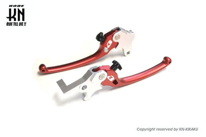 RCB アルミ調整式ブレーキレバー S3シリーズ レッド エアロックス/NVX155 左右セット バイク ハンドル パーツ