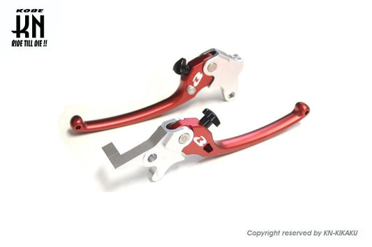 RCB アルミ調整式ブレーキレバー S3シリーズ レッド エアロックス/NVX155 左右セット バイク ハンドル パーツ