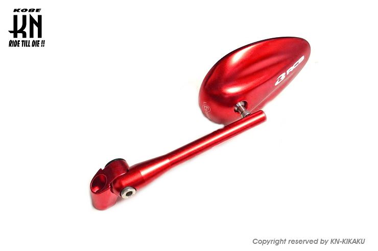 RCB CNCバックミラー S5シリーズ クリアーレンズ レッド 正ネジ/逆ネジ M8/10 バイク 鏡