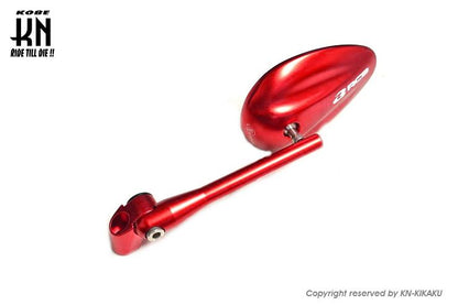 RCB CNCバックミラー S5シリーズ クリアーレンズ レッド 正ネジ/逆ネジ M8/10 バイク 鏡