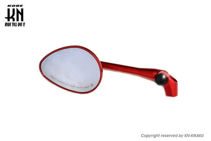 RCB CNCバックミラー S5シリーズ クリアーレンズ レッド 正ネジ/逆ネジ M8/10 バイク 鏡