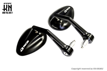 RCB バーエンドミラー アルミCNCサイドミラー S5シリーズ ブラック 汎用 左右セット バイク ハンドル パーツ 鏡