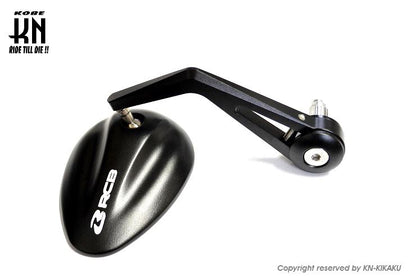 RCB バーエンドミラー アルミCNCサイドミラー S5シリーズ ブラック 汎用 左右セット バイク ハンドル パーツ 鏡