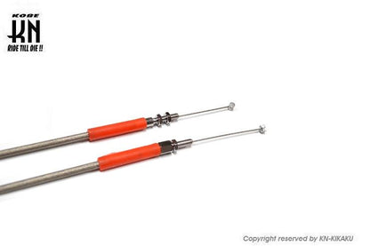 RCB メッシュアクセルケーブル/メッシュクラッチケーブルセット Y15ZR バイク ハンドル パーツ