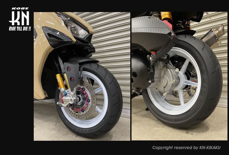 RCB スポーツホイール SP811 前後セット マットブラック 13インチ シグナスグリファス/BWS125 3型 前後セット バイク 外装 パーツ