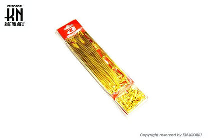 RCB リム専用スポーク ゴールドスポーク/ゴールドニップル 161-9 36セット入 バイク ホイール パーツ