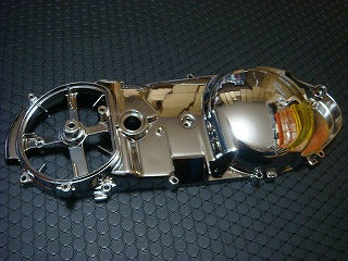 クランクケースカバー (YAMAHA純正ベースをメッキ) マジェスティー125