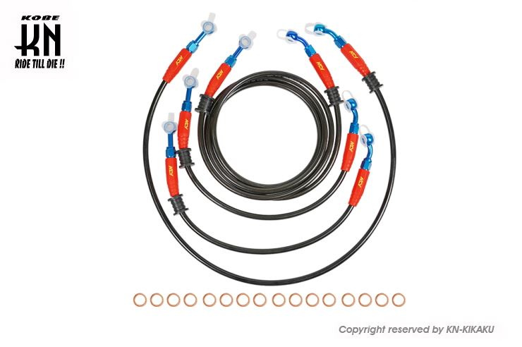 NCY ブレーキメッシュホース Xフォース/フォース2.0 4本入り バイク
