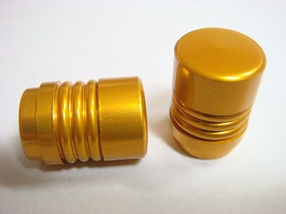 アルミエアーバルブキャップ (ゴールド)