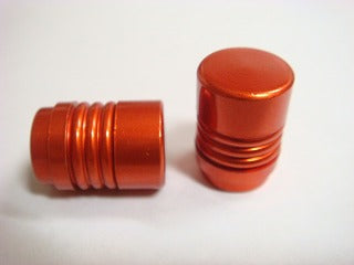 アルミエアーバルブキャップ (オレンジ)