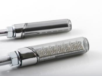 汎用LED円柱形ミニランプロング (STARTECH) クリアレンズ/メッキボディー