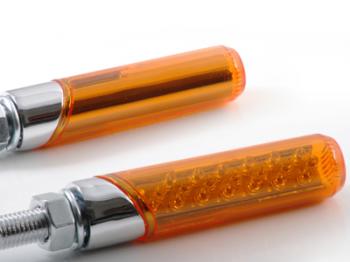 汎用LED円柱形ミニランプロング (STARTECH) オレンジレンズ/メッキボディー