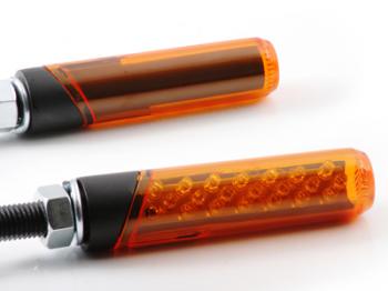 汎用LED円柱形ミニランプロング (STARTECH) オレンジレンズ/ブラックボディー