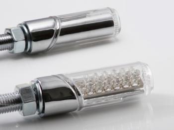 汎用LED円柱形ミニランプ (STARTECH) クリアーレンズ/メッキボディー