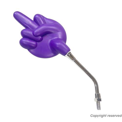 ミドルフィンガーミラー パープル 正ネジ/径8mm 1本