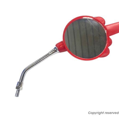 ミドルフィンガーミラー レッド 正ネジ/径8mm 1本