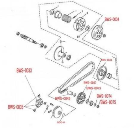 純正部品 (ドライブフェイス) BWS100 グランドアクシス