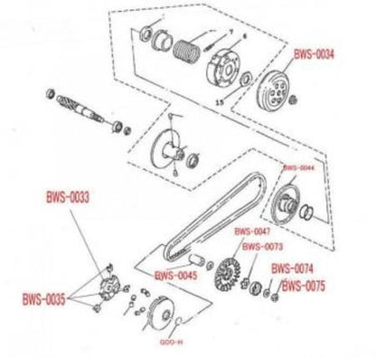 純正部品 (ドライブフェイス) BWS100 グランドアクシス