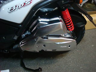 BWS125 ケースカバー 純正シルバーメッキ 2点セット