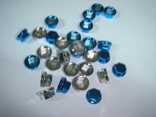 六角キャップ 8mm シルバーメッキ 10個入