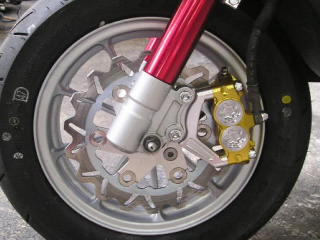 アルミ削りだしキャリパー (4POT/200mmディスク用/ゴールド)