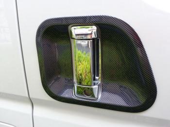 HIACE ハイエース 200系 ドアノブパネル ドアパネル ドレスアップ (カーボン柄)