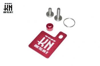 自賠責ステッカープレート \U0026 KNキーホルダー (レッド)