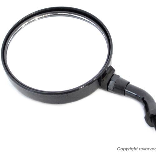 ミニ丸ミラー 正ネジ/径8mm ブラック 1本 左右対称タイプ