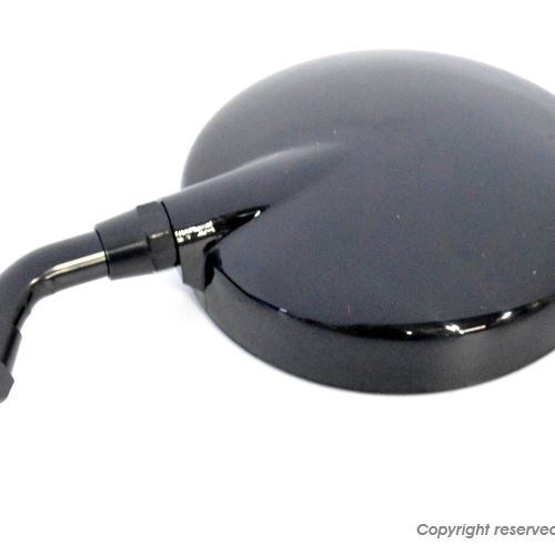 ミニ丸ミラー 正ネジ/径8mm ブラック 1本 左右対称タイプ