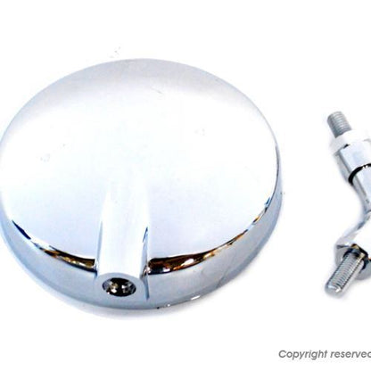 ミニ丸ミラー 正ネジ/径8mm メッキ 1本 左右対称タイプ