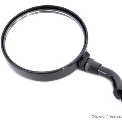 ミニ丸ミラー 逆ネジ/径8mm ブラック 1本 左右対称タイプ