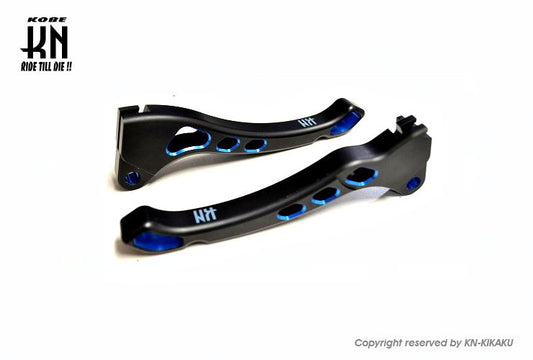 デュアルカラーレバードラム3 マットブラック/ブルー ディオ/スーパーディオ(AF18/27) バイク ハンドル パーツ