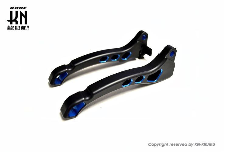 デュアルカラーレバードラム3 マットブラック/ブルー ディオ/スーパーディオ(AF18/27) バイク ハンドル パーツ